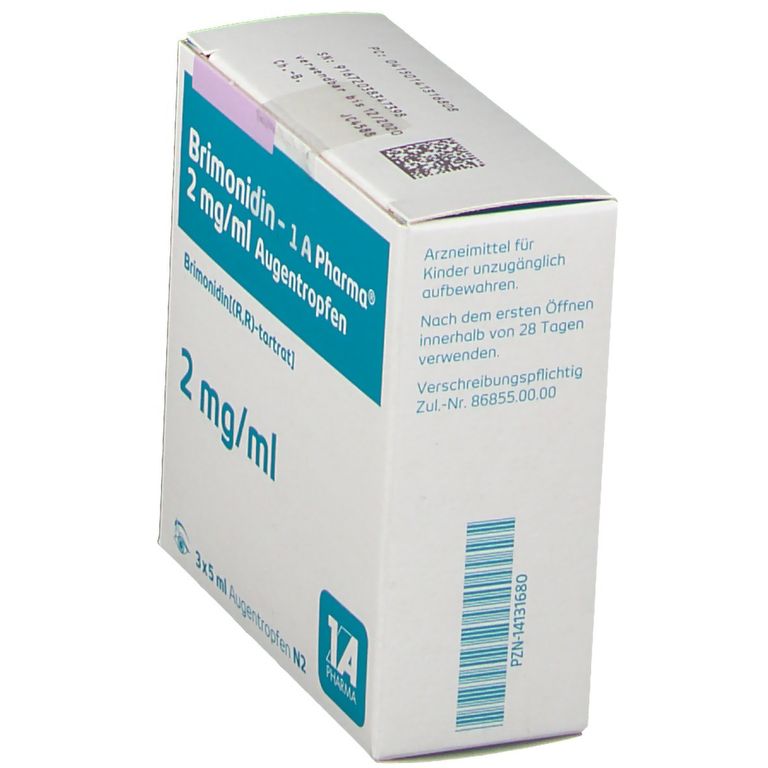 Brimonidin 1 A Pharma® 2 mg/ml 3x5 ml mit dem ERezept kaufen Shop Apotheke