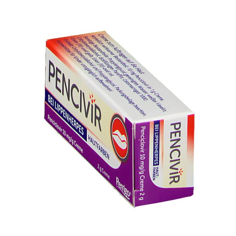 Pencivir bei Lippenherpes Penciclovir 10mg/g Creme hautfarben 2 g
