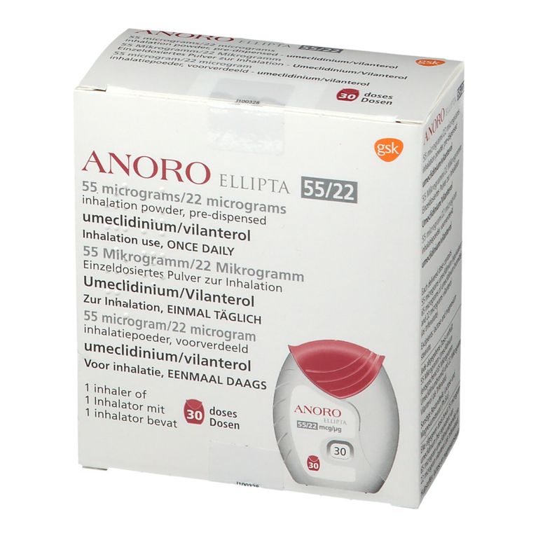 ANORO ELLIPTA 55 µg/ 22 µg 30 ED 1 St mit dem E-Rezept kaufen - Shop ...