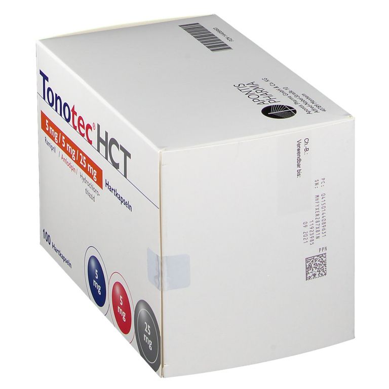 Tonotec® HCT 5 mg/5 mg/25 mg 100 St mit dem ERezept kaufen Shop Apotheke