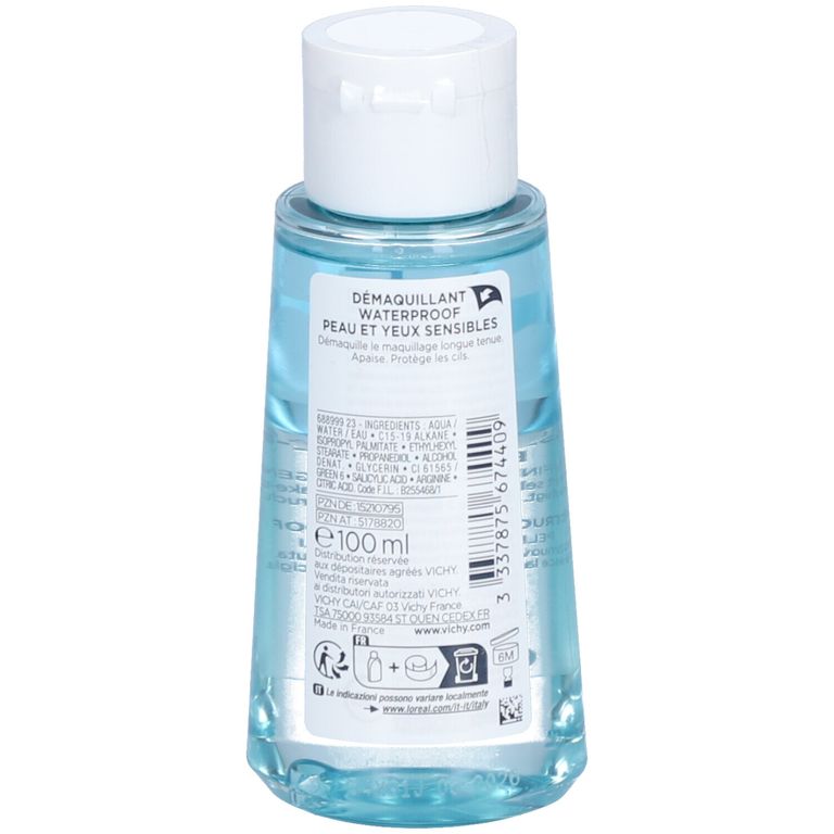 Dermovitamina Calmilene Make-up-Entferner – 100 Ml, Wasserfest, Mit Vitamin E, Arnika & Ringelblume – Für Empfindliche Haut