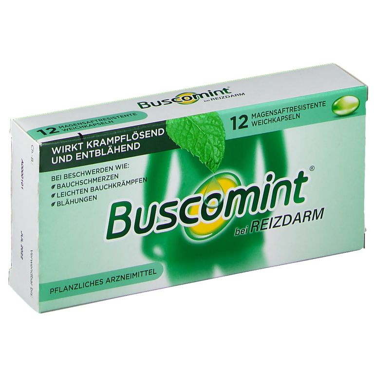 Buscomint® bei Reizdarm mit Pfefferminzöl bei leichten Krämpfen im ...