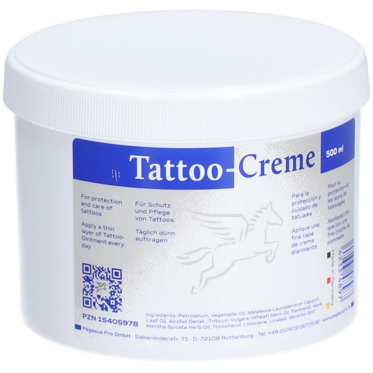 Pegasus Pro Tattoo Creme 500 Ml Shop Apotheke