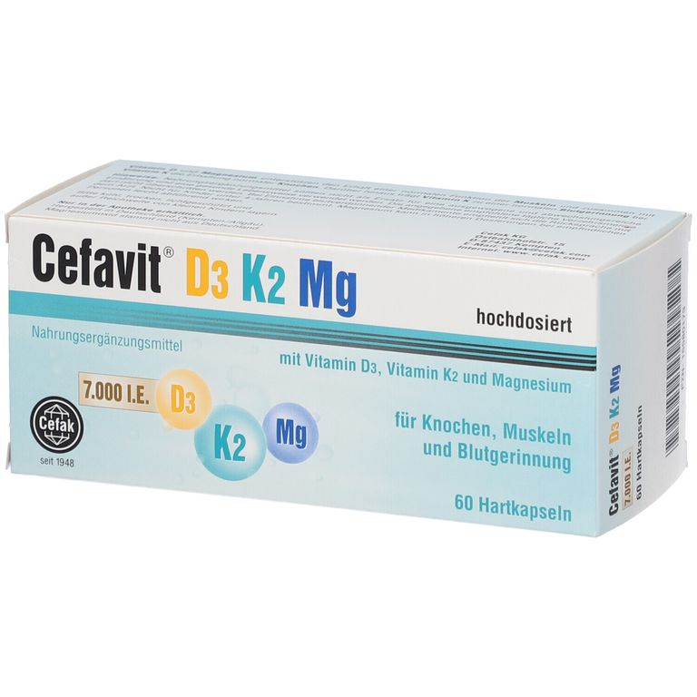 Cefavit® D3 K2 Mg 7.000 60 St Shop Apotheke