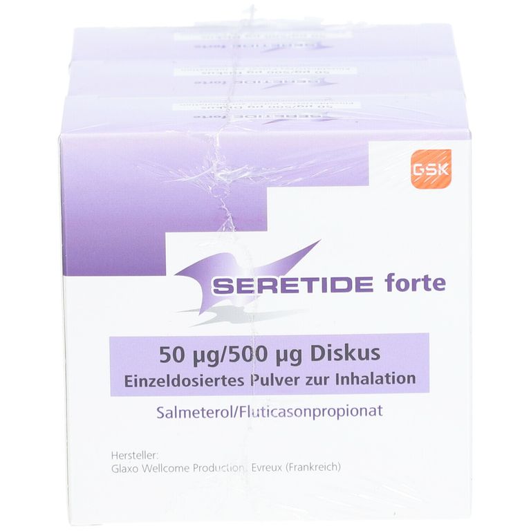 Seretide Forte 50 µg 500 µg Diskus 3x60 St mit dem E Rezept kaufen Shop Apotheke