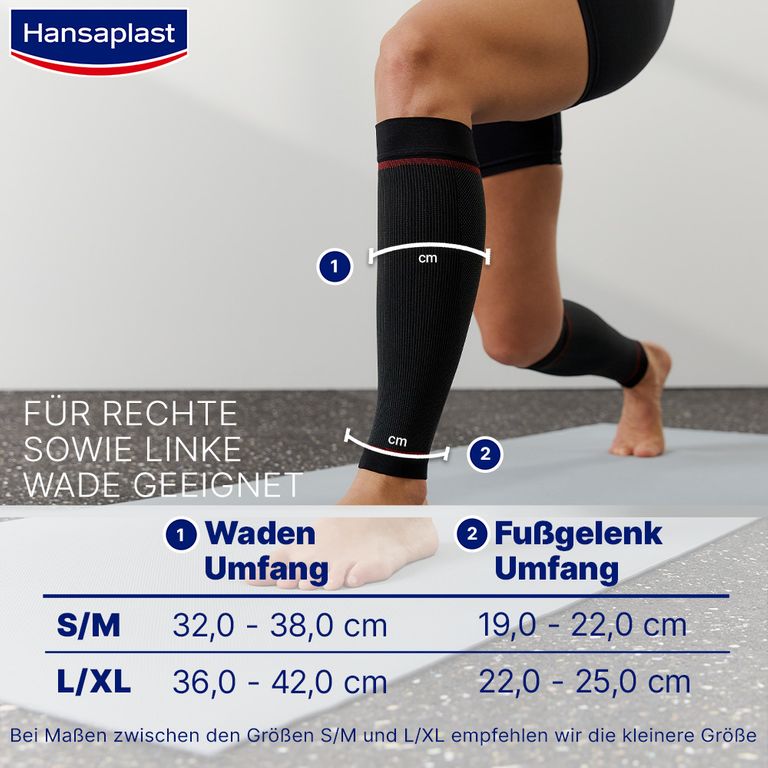 Hansaplast Sport Compression Wear Waden Sleeves Gr L/XL 2 St Shop Apotheke