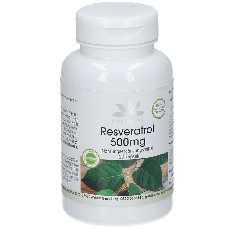 Resveratrol 500 mg Kapseln 120 St - Shop Apotheke