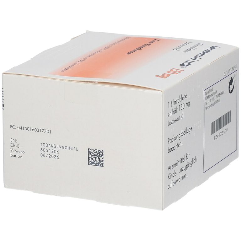 LACOSAMID UCB 150 mg Filmtabletten 168 St mit dem E-Rezept kaufen ...