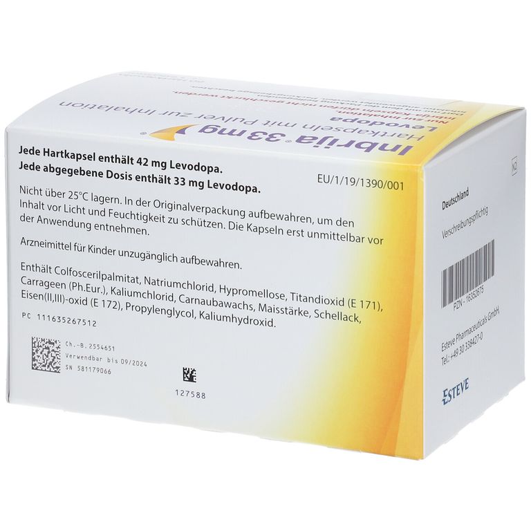 INBRIJA 33 mg Hartkapseln m.Plv.z.Inhalation 60 St mit dem E-Rezept ...