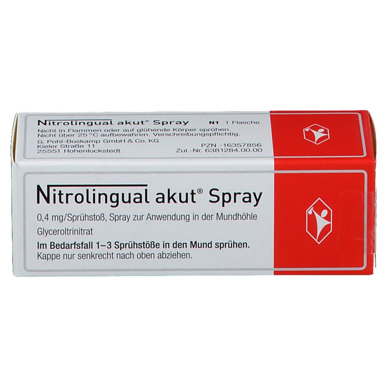 Nitrolingual® akut® Spray 0,4 mg/Sprühstoß 11,8 g mit dem E-Rezept