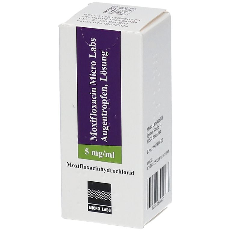 MOXIFLOXACIN Micro Labs 5 mg/ml Augentropfen 1x5 ml mit dem ERezept