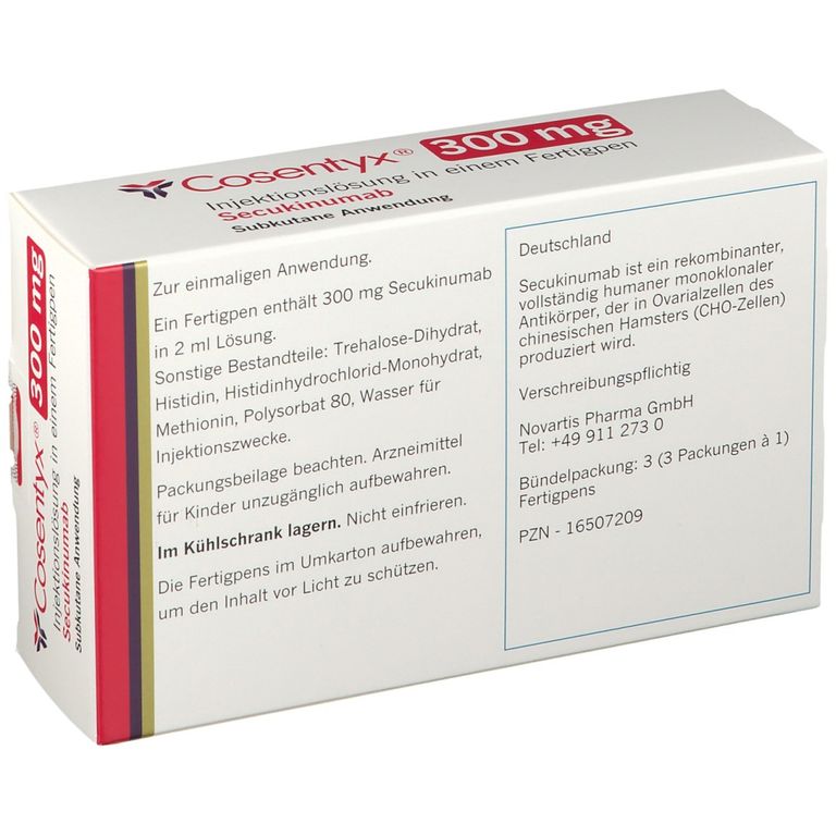 Cosentyx 300 mg 3x1 St mit dem ERezept kaufen Shop Apotheke
