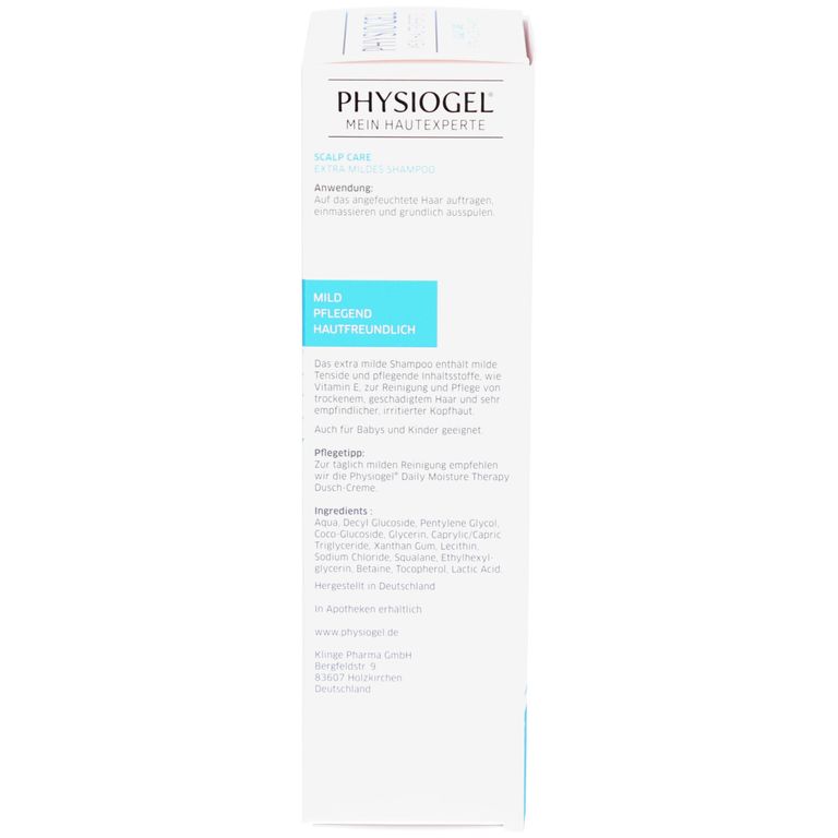 PHYSIOGEL Scalp Care Extra Mildes Shampoo – 200 Ml, Für Irritierte & Trockene Kopfhaut, Ohne Duftstoffe