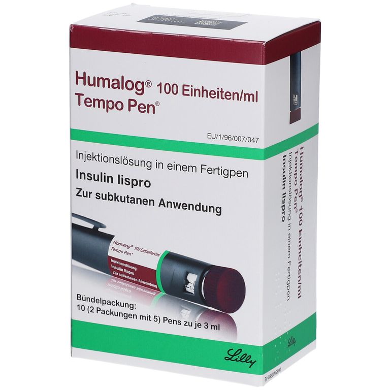 HUMALOG 100 E/ml Tempo Pen Inj.-Lsg.i.e.Fertigpen 10x3 ml mit dem E ...