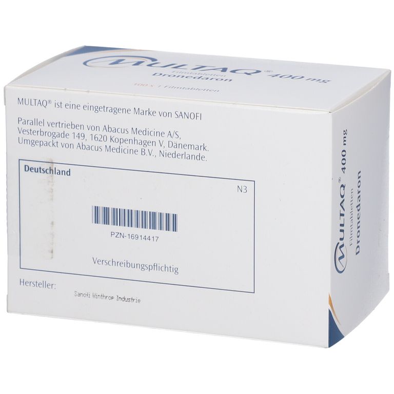 Multaq® 400Mg 100 St mit dem E-Rezept kaufen - Shop Apotheke