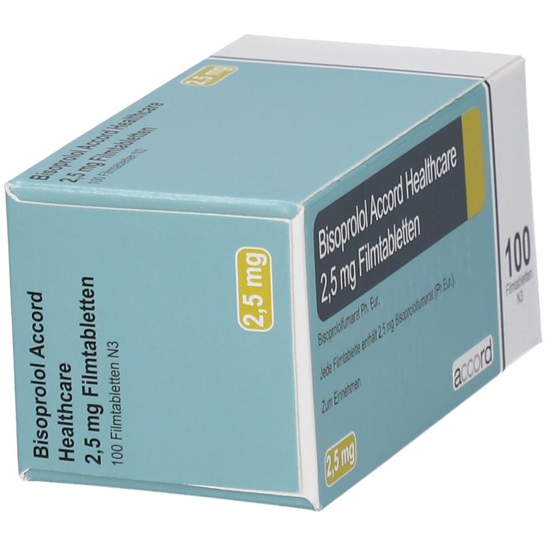 BISOPROLOL Accord Healthcare 2,5 mg Filmtabletten 100 St mit dem ERezept kaufen Shop Apotheke