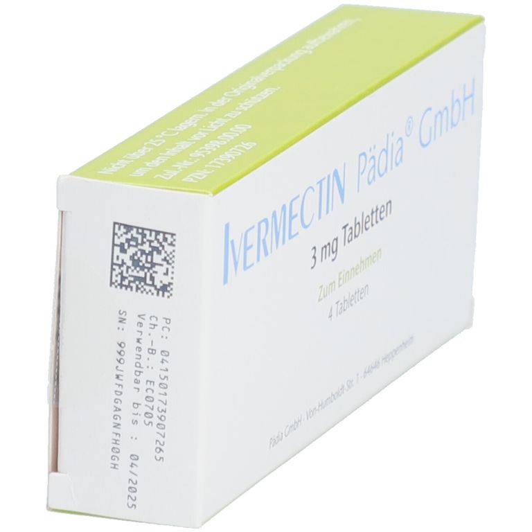 IVERMECTIN Pädia GmbH 3 Mg Tabletten 4 St Mit Dem E-Rezept Kaufen ...