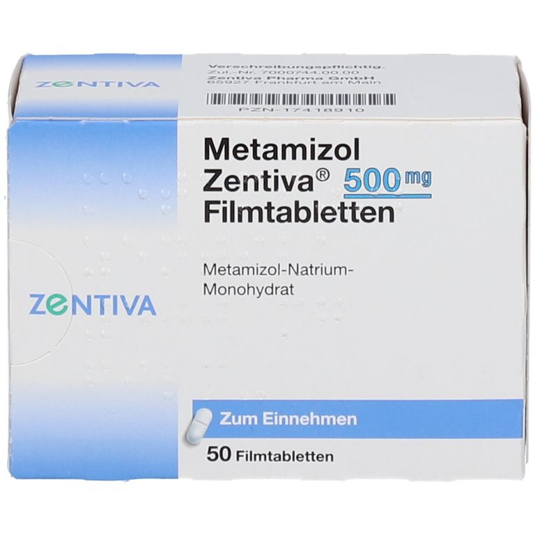 Metamizol Zentiva® 500 mg 50 St mit dem E-Rezept kaufen - Shop Apotheke
