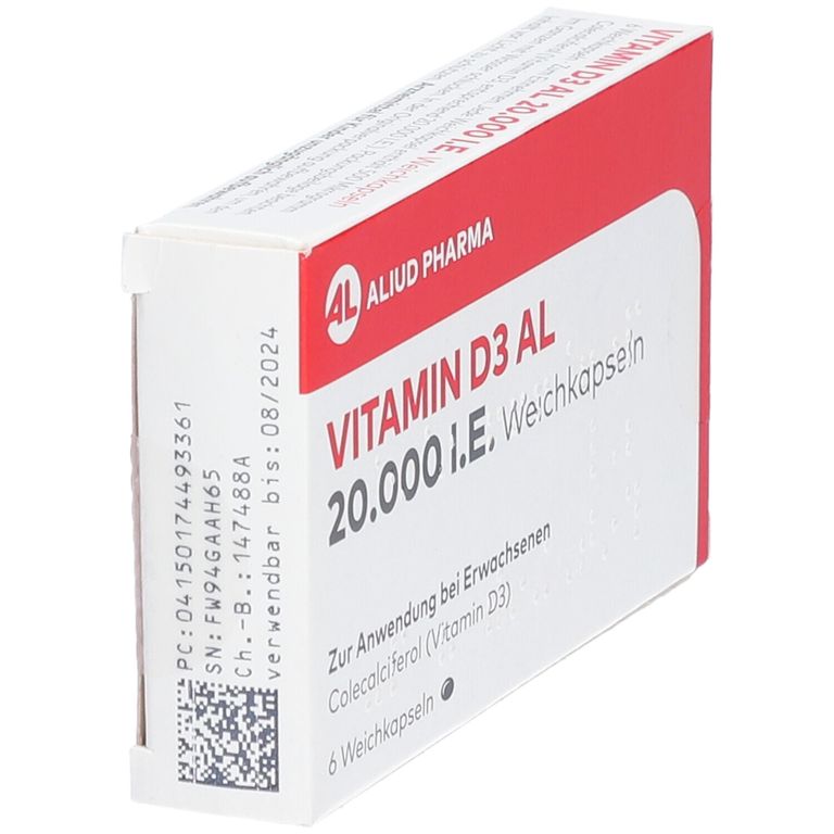 VITAMIN D3 AL 20.000 I.E. Weichkapseln 6 St Mit Dem E-Rezept Kaufen ...