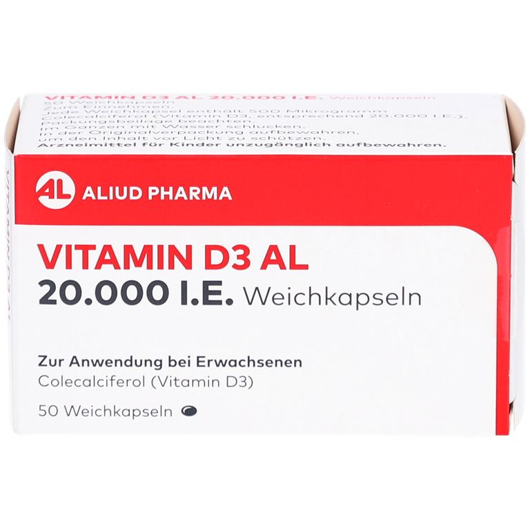 VITAMIN D3 AL 20.000 I.E. Weichkapseln 50 St mit dem ERezept kaufen Shop Apotheke