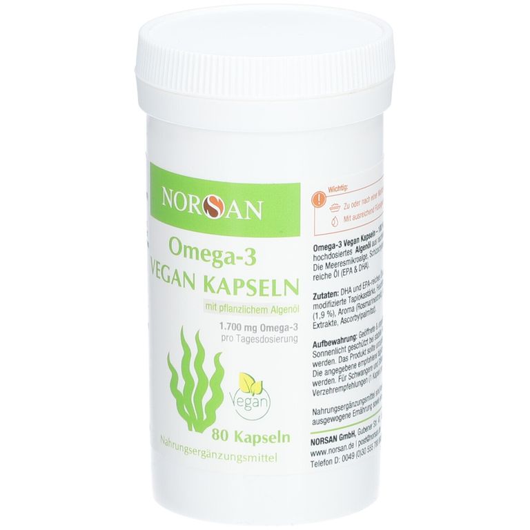 NORSAN Omega3 Vegan Algenöl Kapseln 80 St Shop Apotheke