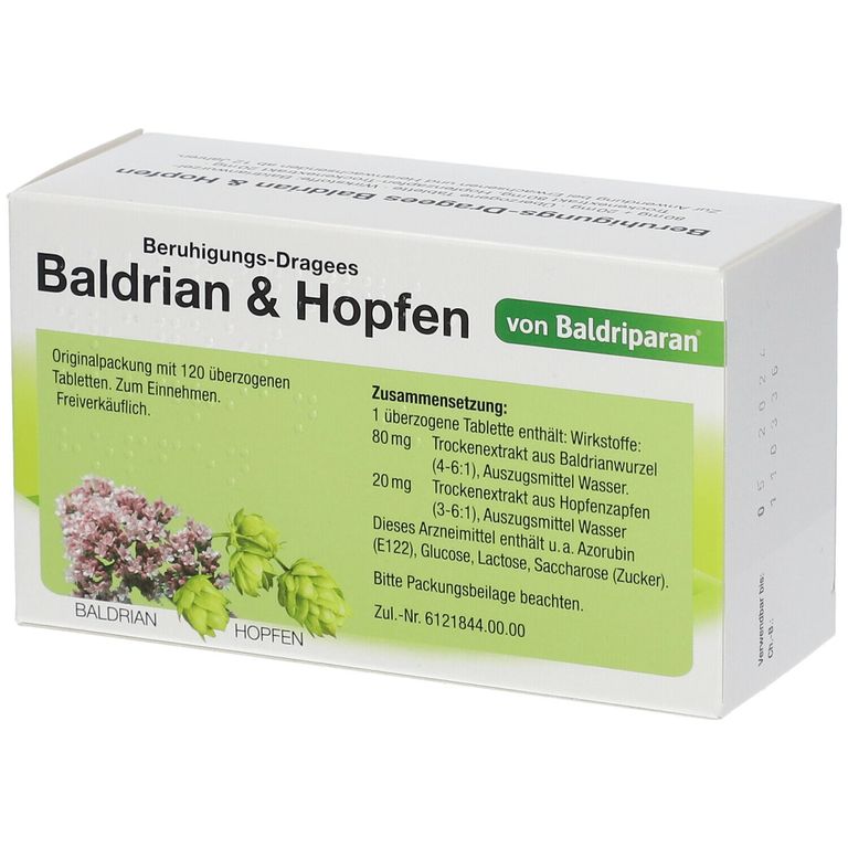 Baldriparan® Beruhigungs-Dragees Baldrian & Hopfen 120 St - Shop Apotheke