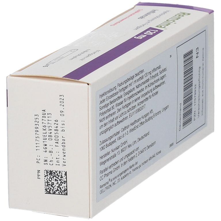 Resema Injection REMSIMA 120 mg Injektionslösung im Fertigpen 6 St mit dem E-Rezept ...