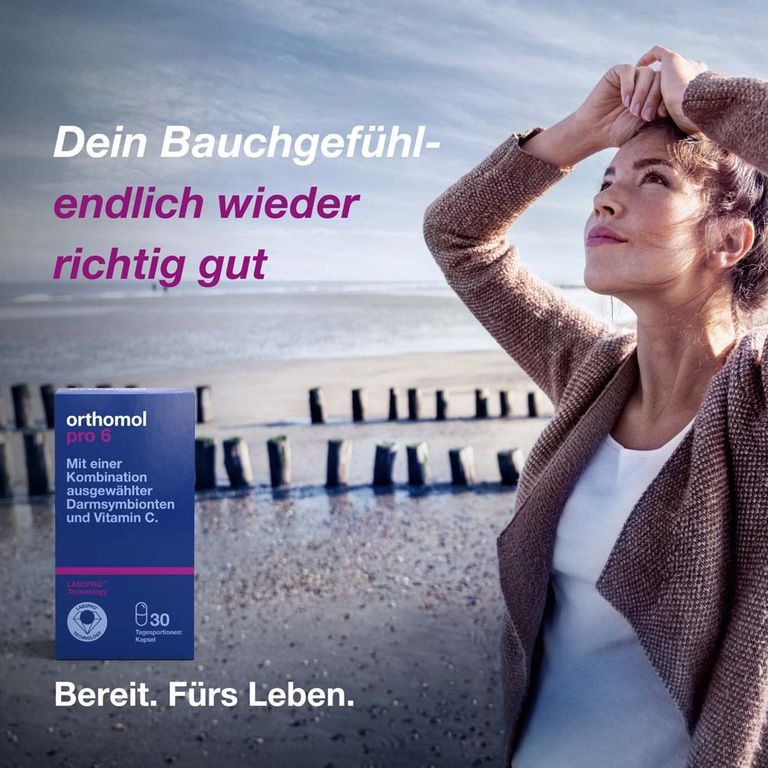 Orthomol Pro 6 mit einer Kombination ausgewählter Darmsymbionten und Vitamin C Kapseln 30 St