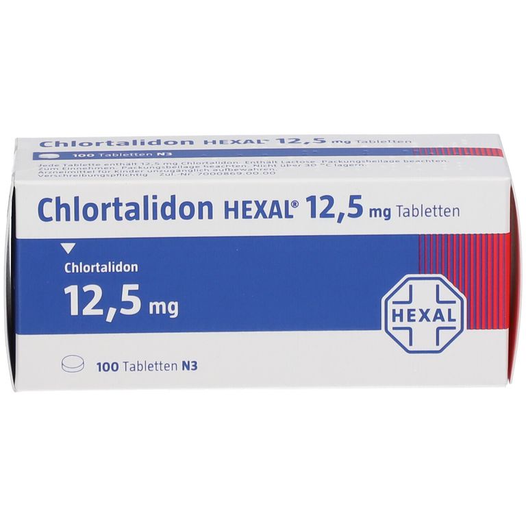 CHLORTALIDON HEXAL 12,5 mg Tabletten 100 St mit dem ERezept kaufen
