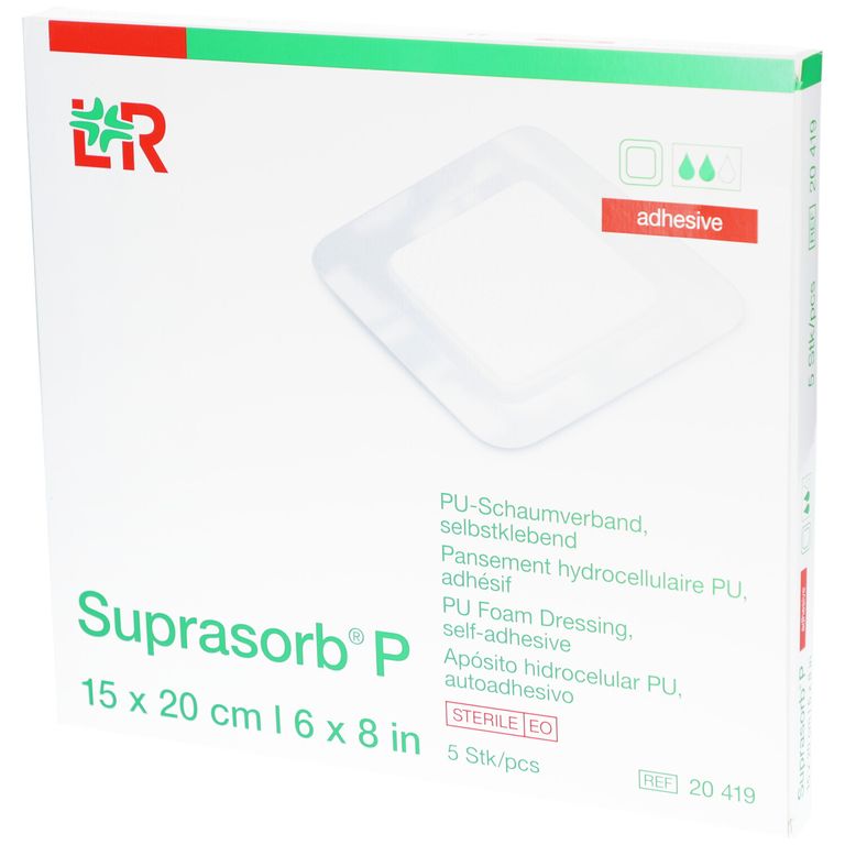 Subrasorb Suprasorb® P 15 cm x 20 cm selbstklebend 5 St - Shop Apotheke