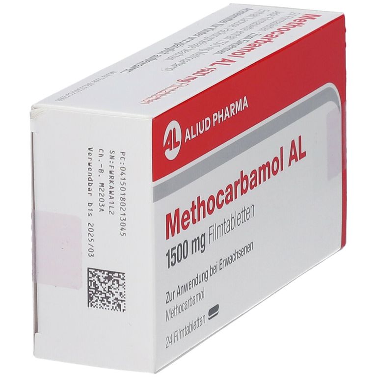 METHOCARBAMOL AL 1500 mg Filmtabletten 24 St mit dem E-Rezept kaufen