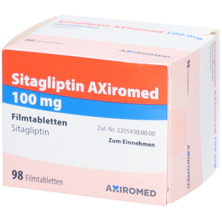 SITAGLIPTIN AXiromed 100 mg Filmtabletten 98 St mit dem E-Rezept kaufen ...