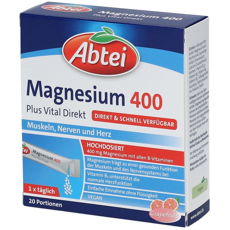 Abtei Magnesium Plus Vital Direkt St Shop Apotheke