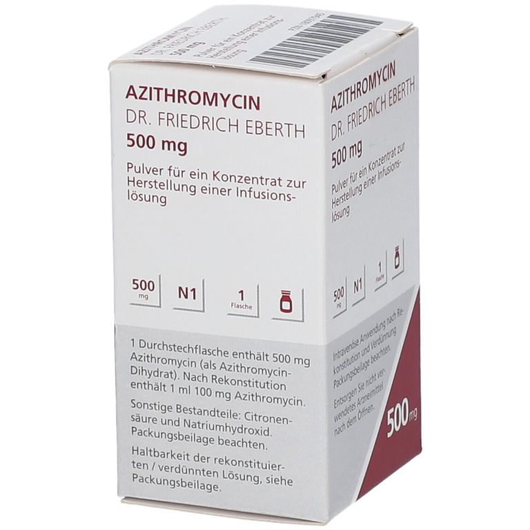 AZITHROMYCIN Dr.Friedrich Eberth 500 mg PKI 1 St mit dem E-Rezept kaufen - SHOP APOTHEKE