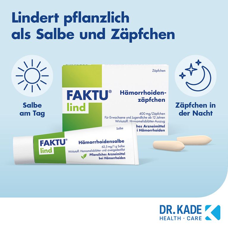 FAKTU Lind Hämorrhoidenzäpfchen - bei Jucken, Nässen, Brennen