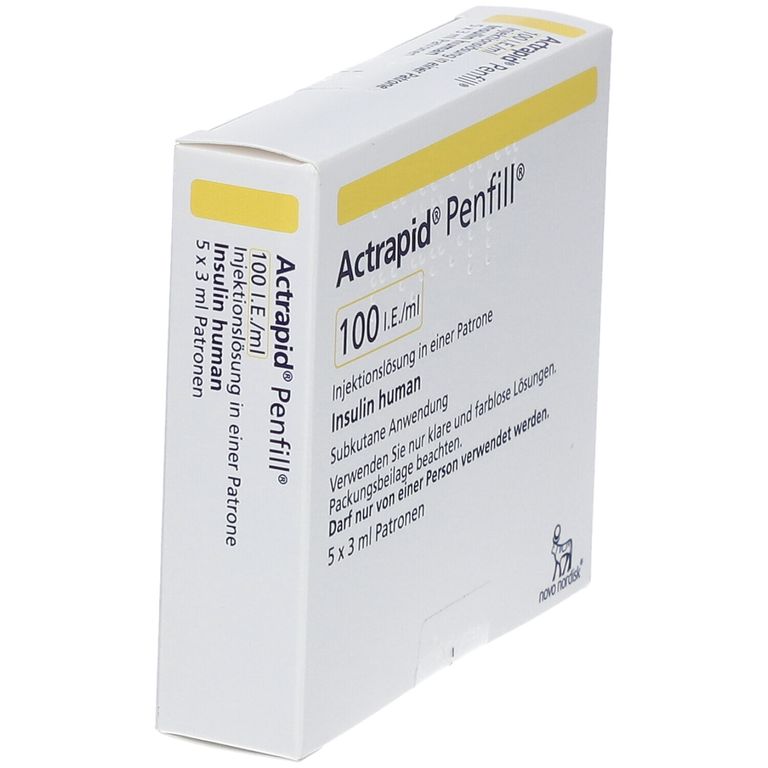 ACTRAPID Penfill 100 I E Ml Inj Lsg I Patrone 5x3 Ml Mit Dem E Rezept Kaufen Shop Apotheke