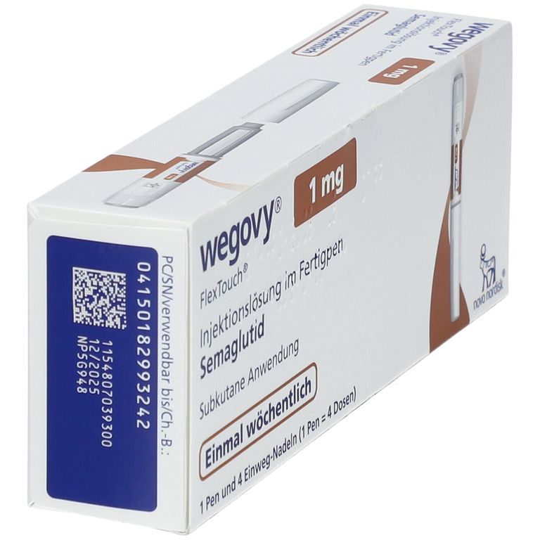 WEGOVY 1 Mg FlexTouch Injektionslsg.Fertigpen 1x3 Ml Mit Dem E-Rezept ...