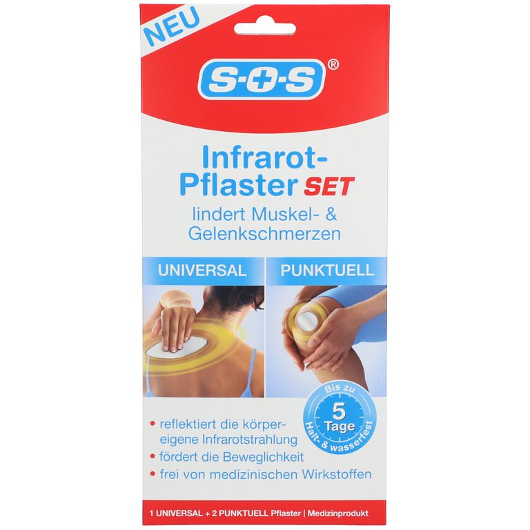 SOS® Infrarot-Pflaster Set 1 Universal + 2 Punktuell 3 St - Shop Apotheke