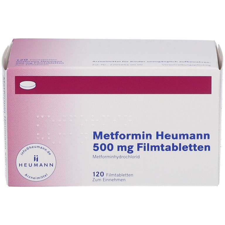 METFORMIN Heumann 500 mg Filmtabletten 120 St mit dem ERezept kaufen Shop Apotheke
