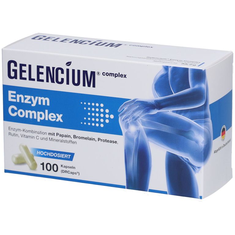 GELENCIUM® Enzym Complex hochdosiert mit Bromelain 100 St Shop Apotheke