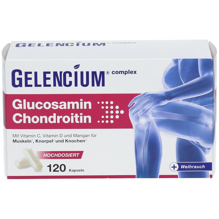 GELENCIUM® Glucosamin Chondroitin hochdosiert mit Vitamin C 120 St
