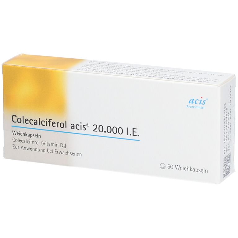 COLECALCIFEROL acis 20.000 I.E. Weichkapseln 50 St mit dem E-Rezept ...