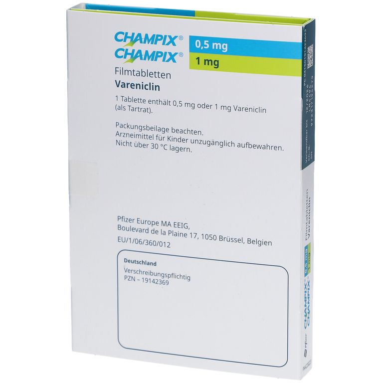 CHAMPIX 0,5 mg/1 mg Filmtabl.Starterpack.4 Wochen 53 St mit dem E ...