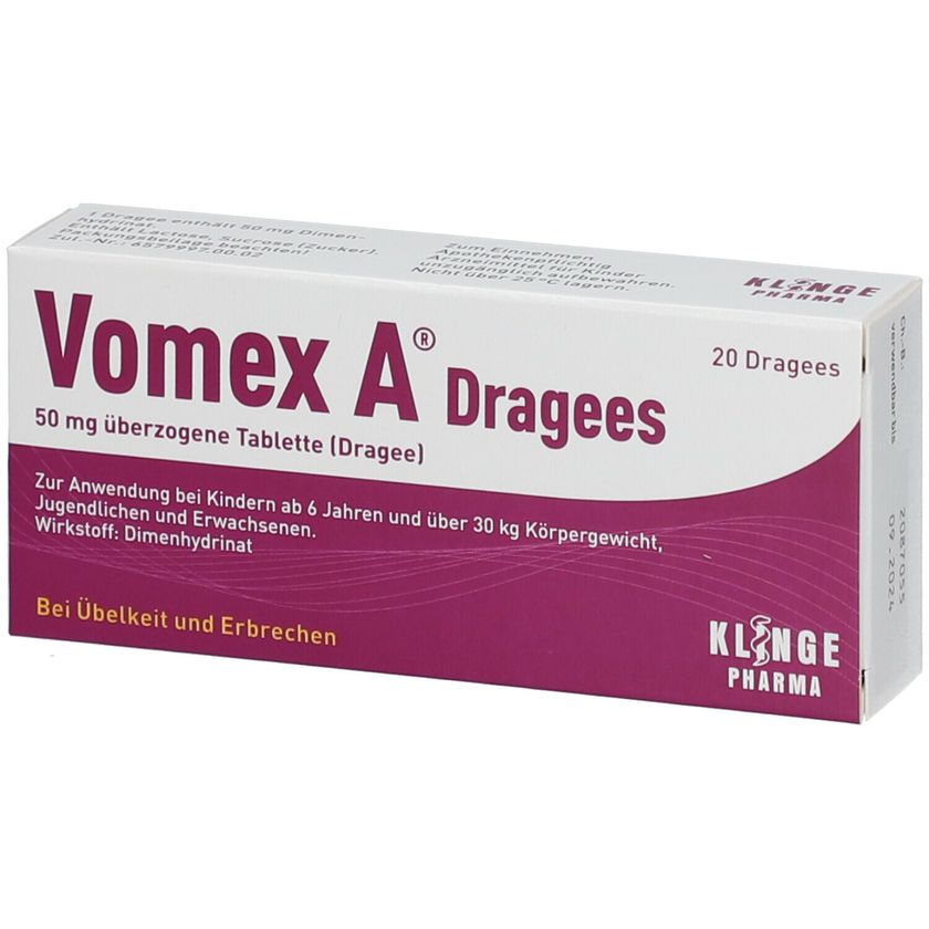 Vomex A® Dragees 20 St Vomex A® Dragees 20 St