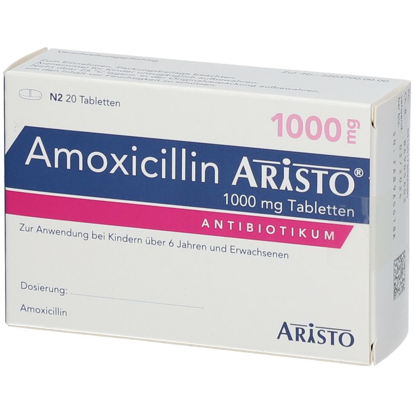 AMOXICILLIN Aristo 1000 mg Tabletten 20 St