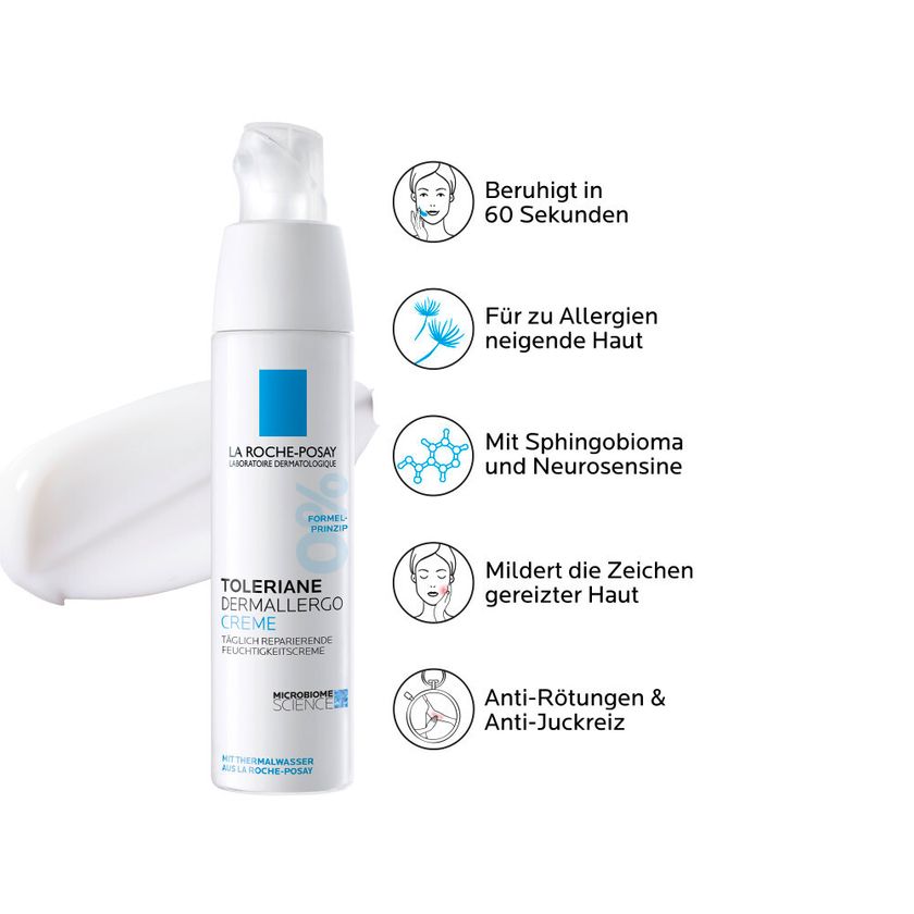 Toleriane Dermallergo Creme, feuchtigkeitsspendende Gesichtscreme für ...
