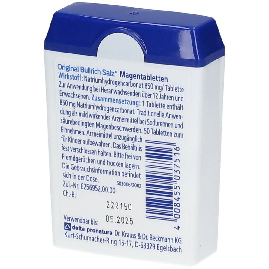 Bullrich Salz Tabletten Schlucken Oder Kauen Bullrich Salz Magentabletten 50 St - shop-apotheke.com