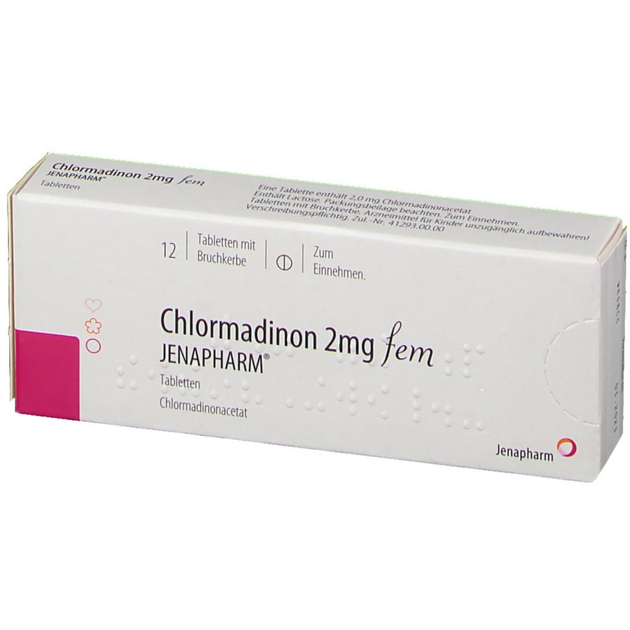 Chlormadinon 2 mg fem JENAPHARM® 12 St - shop-apotheke.com
