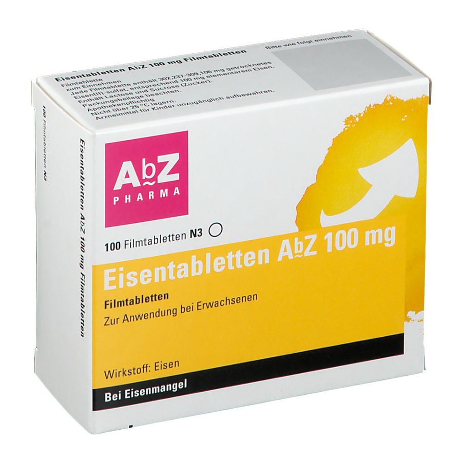 Eisentabletten AbZ 100 mg 100 St - shop-apotheke.com