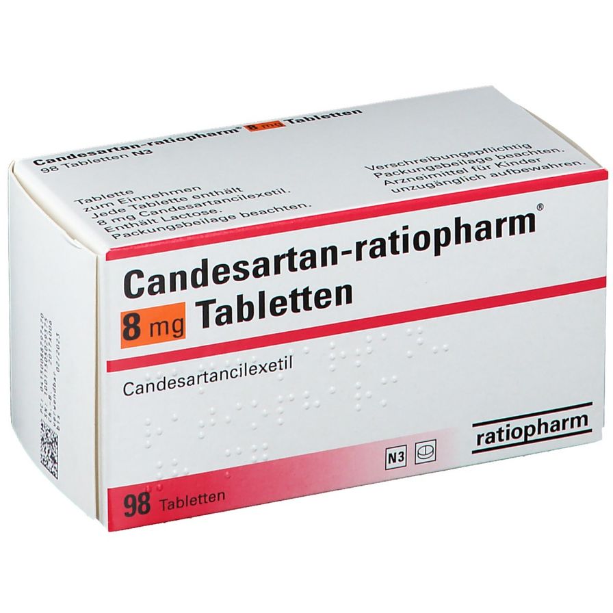 Candesartan-ratiopharm® 8 mg 98 St - shop-apotheke.com
